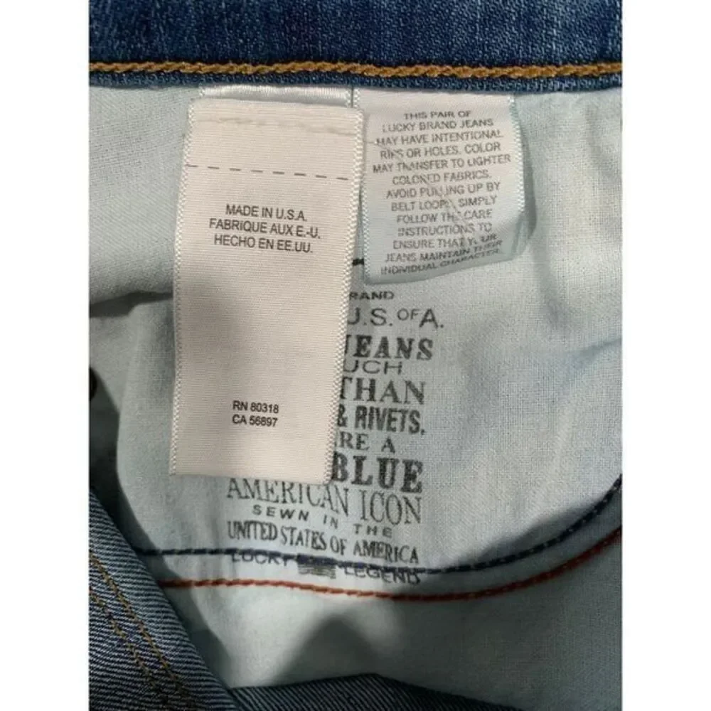 Lucky Brand Distressed Jeans with Released Hem Size 8/29 Charlotte rail,‎ USA